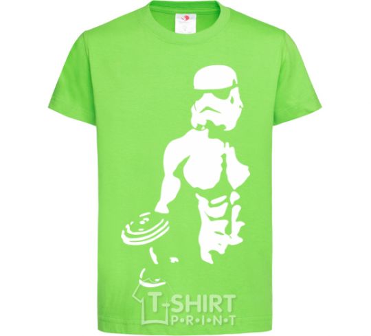 Kids T-shirt Stormtrooper with a press orchid-green фото