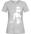 Women's T-shirt Stormtrooper with a press grey фото