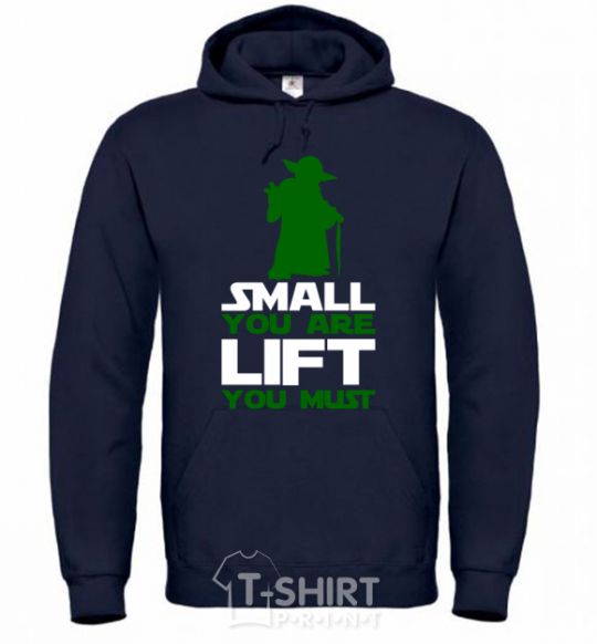 Men`s hoodie Small you are lift you must navy-blue фото