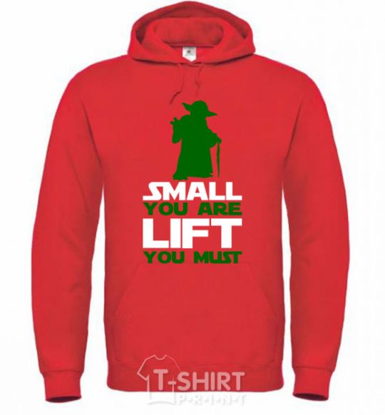 Men`s hoodie Small you are lift you must bright-red фото