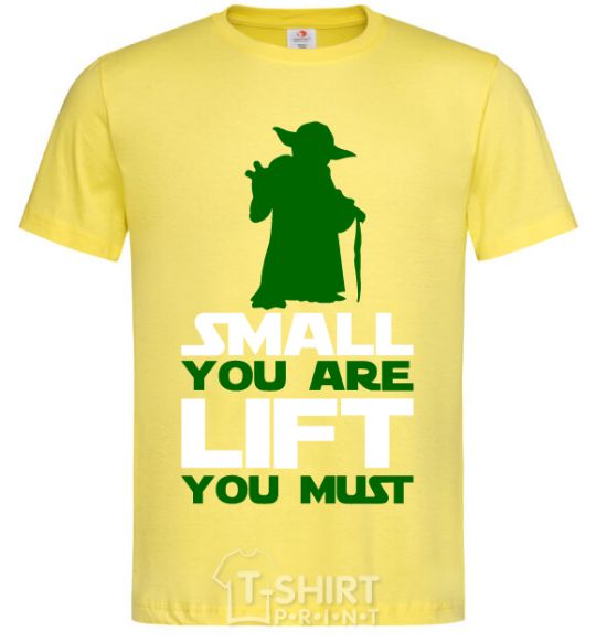 Men's T-Shirt Small you are lift you must cornsilk фото