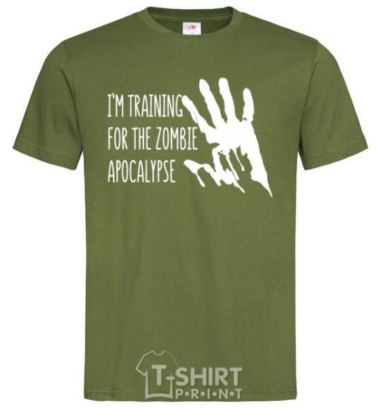 Men's T-Shirt I 'm training for the zombie apocalypse millennial-khaki фото