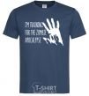 Men's T-Shirt I 'm training for the zombie apocalypse navy-blue фото