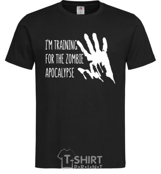 Men's T-Shirt I 'm training for the zombie apocalypse black фото