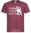 Men's T-Shirt I 'm training for the zombie apocalypse burgundy фото