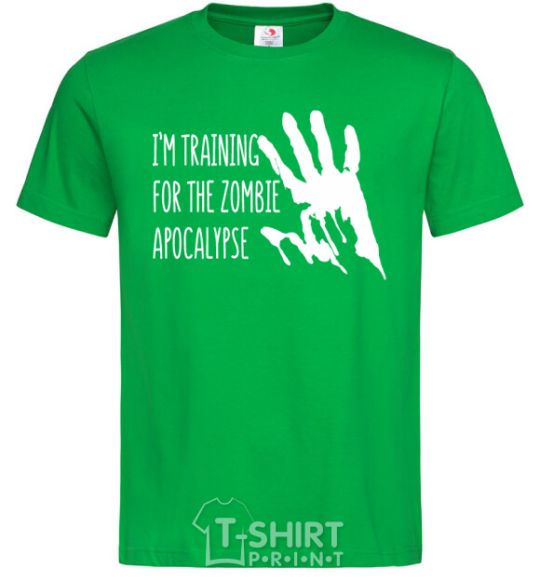 Men's T-Shirt I 'm training for the zombie apocalypse kelly-green фото