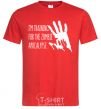 Men's T-Shirt I 'm training for the zombie apocalypse red фото