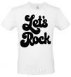 Men's T-Shirt Let's rock word White фото