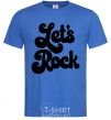 Men's T-Shirt Let's rock word royal-blue фото