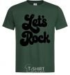 Men's T-Shirt Let's rock word bottle-green фото