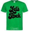 Men's T-Shirt Let's rock word kelly-green фото