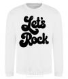 Sweatshirt Let's rock word White фото
