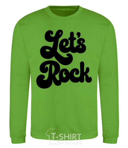 Sweatshirt Let's rock word orchid-green фото