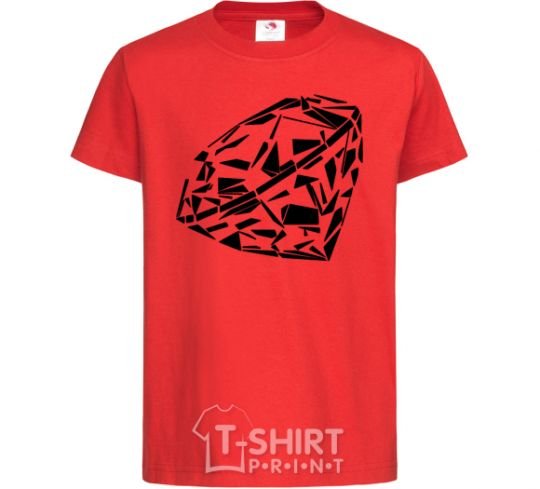 Kids T-shirt Diamond print red фото