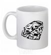 Ceramic mug Diamond print White фото