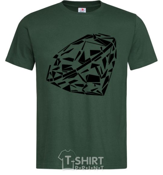 Мужская футболка Diamond print Темно-зеленый фото