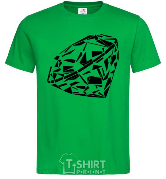 Мужская футболка Diamond print Зеленый фото