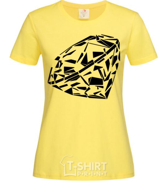 Women's T-shirt Diamond print cornsilk фото