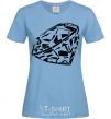 Women's T-shirt Diamond print sky-blue фото