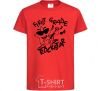 Kids T-shirt First grade rockstar red фото