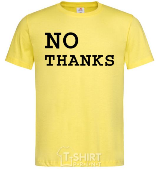 Men's T-Shirt No thanks cornsilk фото