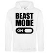 Men`s hoodie Beast mode on White фото