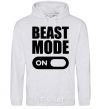 Men`s hoodie Beast mode on sport-grey фото