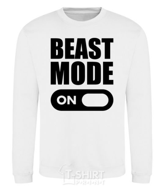 Свитшот Beast mode on Белый фото