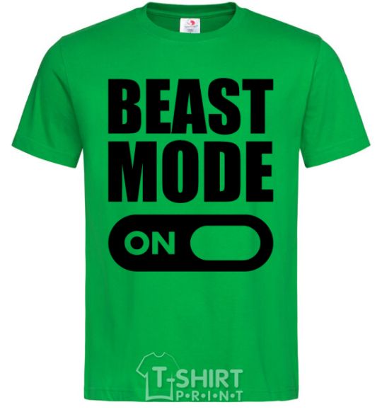 Мужская футболка Beast mode on Зеленый фото