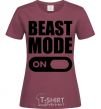 Women's T-shirt Beast mode on burgundy фото