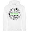 Men`s hoodie Yoga meditation White фото