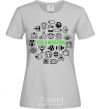 Women's T-shirt Yoga meditation grey фото