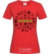 Women's T-shirt Yoga meditation red фото