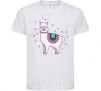 Kids T-shirt Alpaca stars White фото