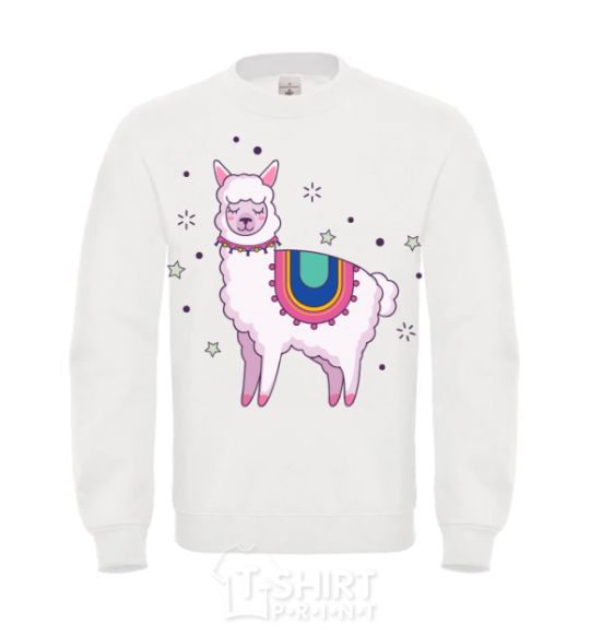 Sweatshirt Alpaca stars White фото