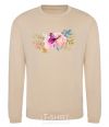 Sweatshirt Flowers and butterfly sand фото