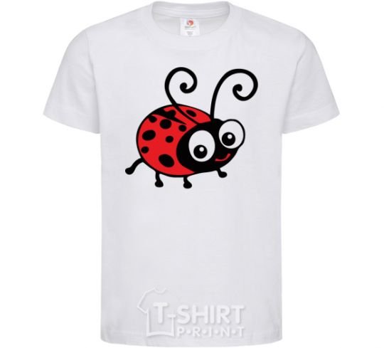 Kids T-shirt Ladybug fun art White фото