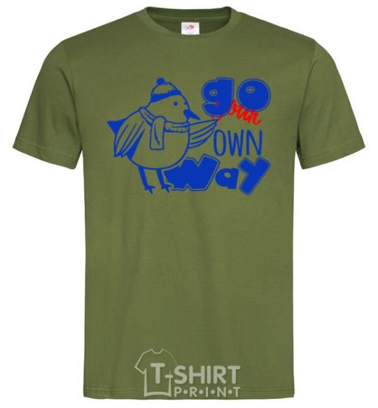 Men's T-Shirt Go your own way bird millennial-khaki фото