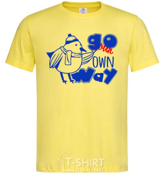 Men's T-Shirt Go your own way bird cornsilk фото