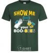 Мужская футболка Show me your boo-bees boo Темно-зеленый фото