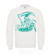 Sweatshirt Death eat pizza White фото