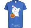 Kids T-shirt A dog with a spider royal-blue фото