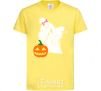 Kids T-shirt A dog with a spider cornsilk фото