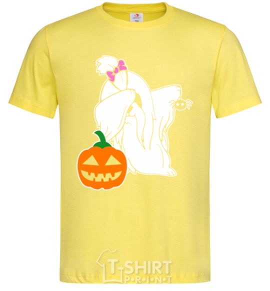 Мужская футболка Пес с паучком Лимонный фото