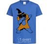 Kids T-shirt Dabbing dog in hat royal-blue фото