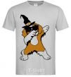 Men's T-Shirt Dabbing dog in hat grey фото