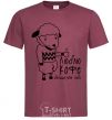 Men's T-Shirt I love coffee more than I love you. burgundy фото