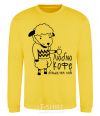 Sweatshirt I love coffee more than I love you. yellow фото