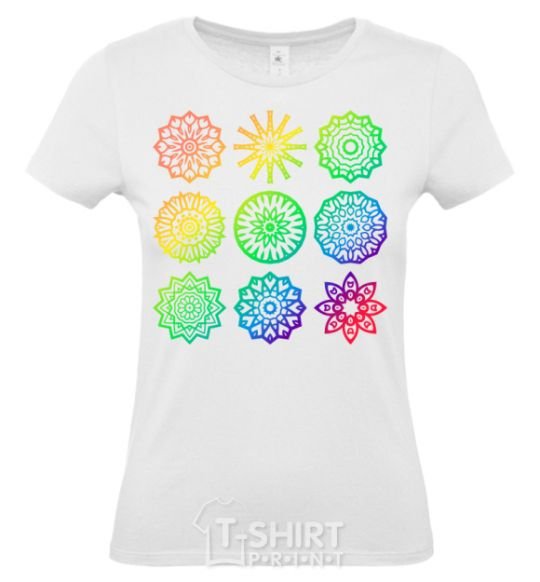 Women's T-shirt Yoga print White фото