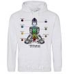 Men`s hoodie The 7 chakras sport-grey фото